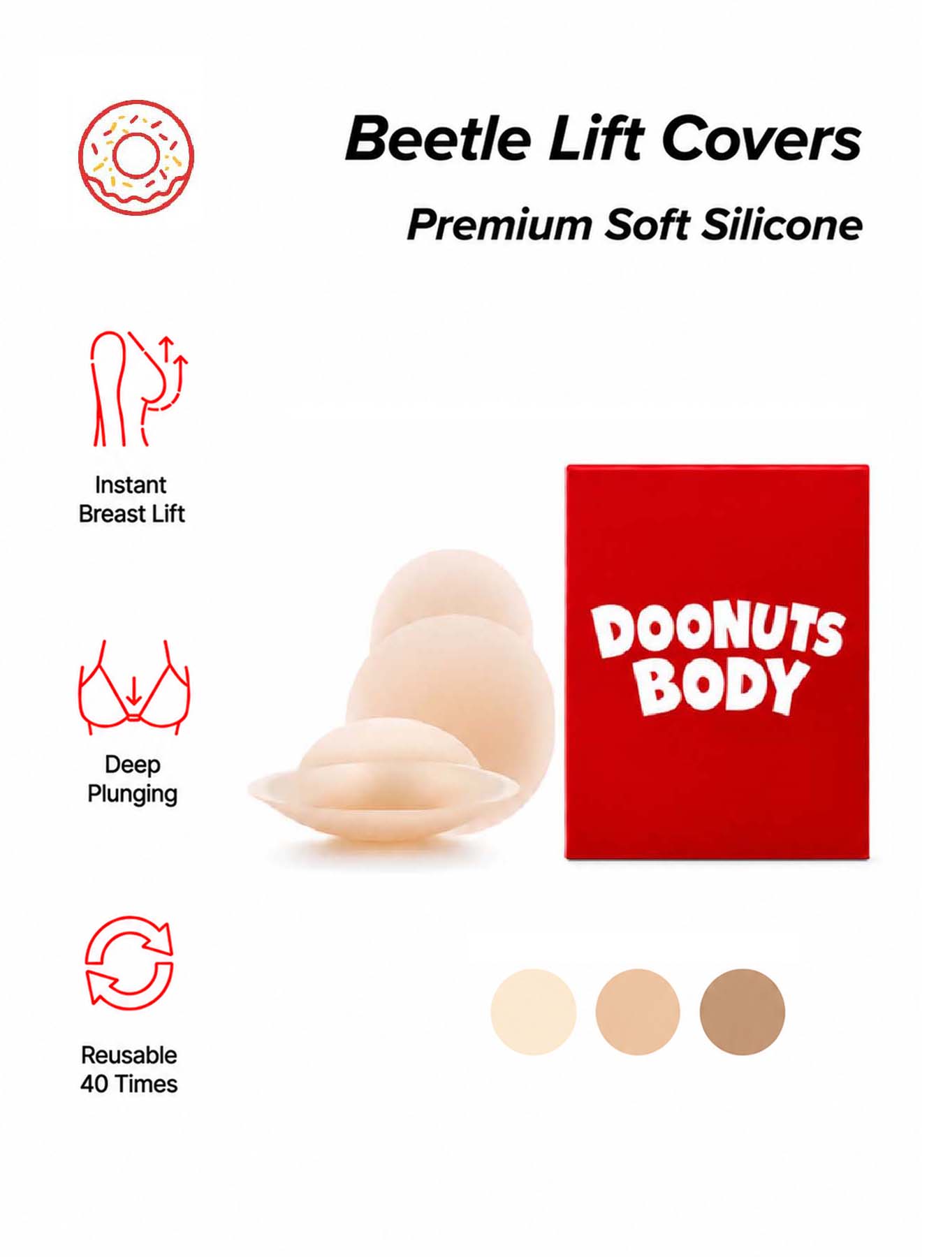 DOONUTS Invisible Breast Lift  - Push Up Bra Silicone review and price